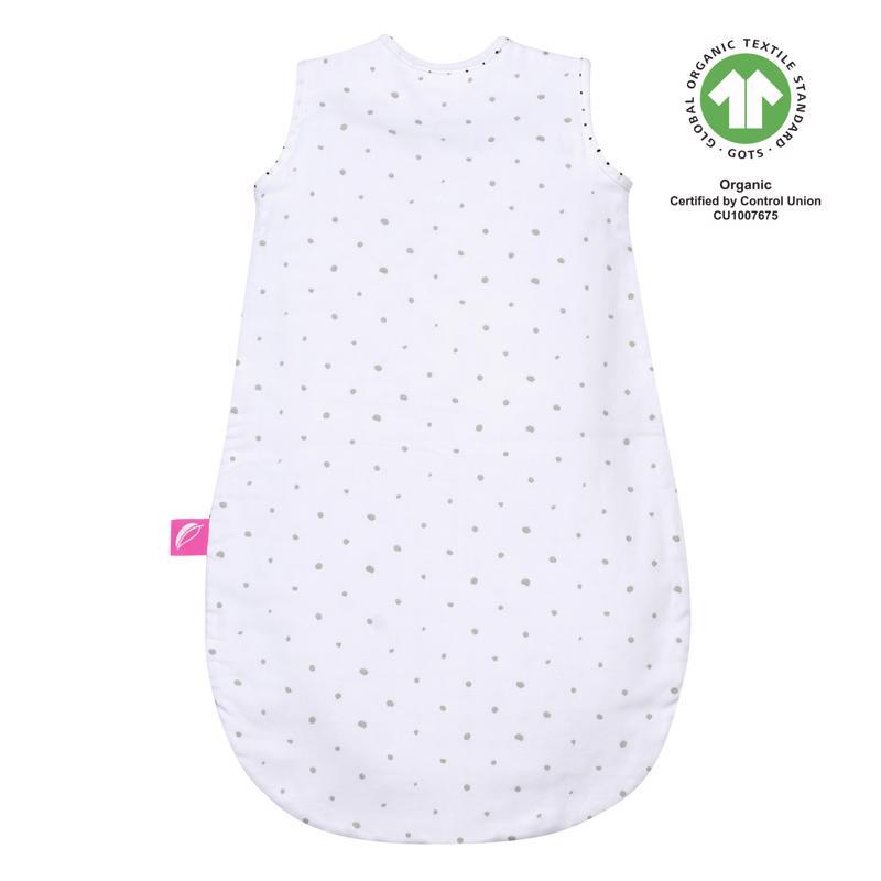 MOTHERHOOD Muszlin alvózsák BIO Szürke és Fekete Pöttyök 0-6 h 0,5 tog termék 2. képe