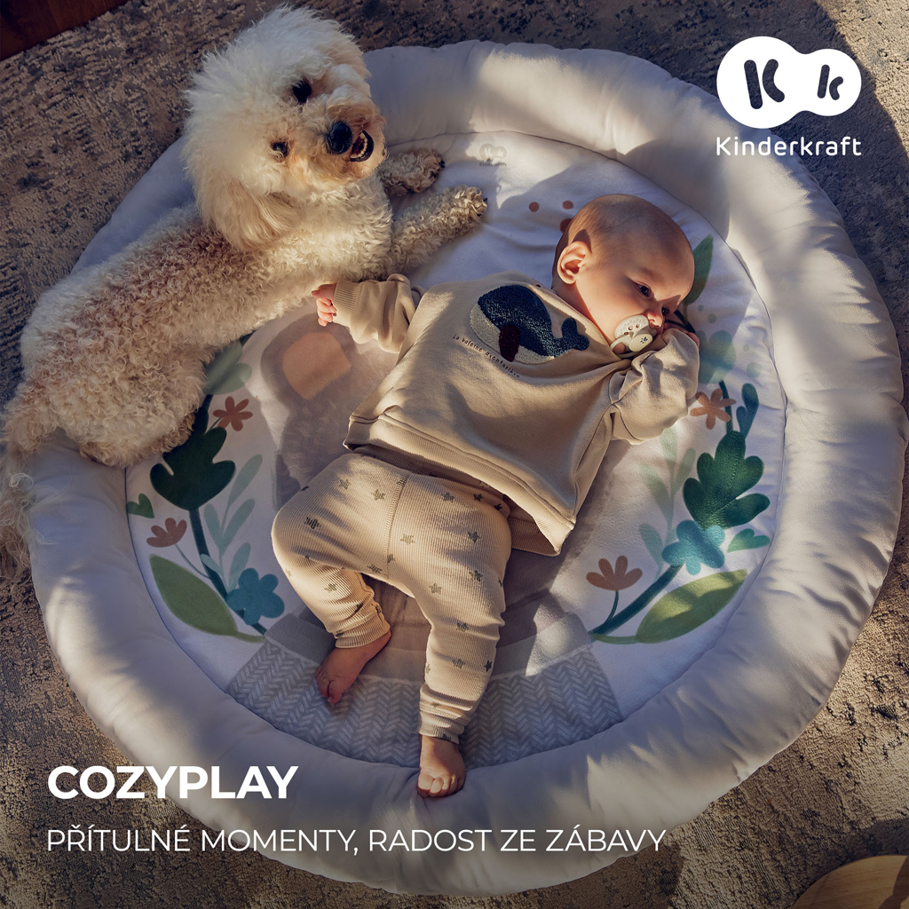 KINDERKRAFT Játszószőnyeg játékhíddal Cozyplay Világosszürke termék 2. képe