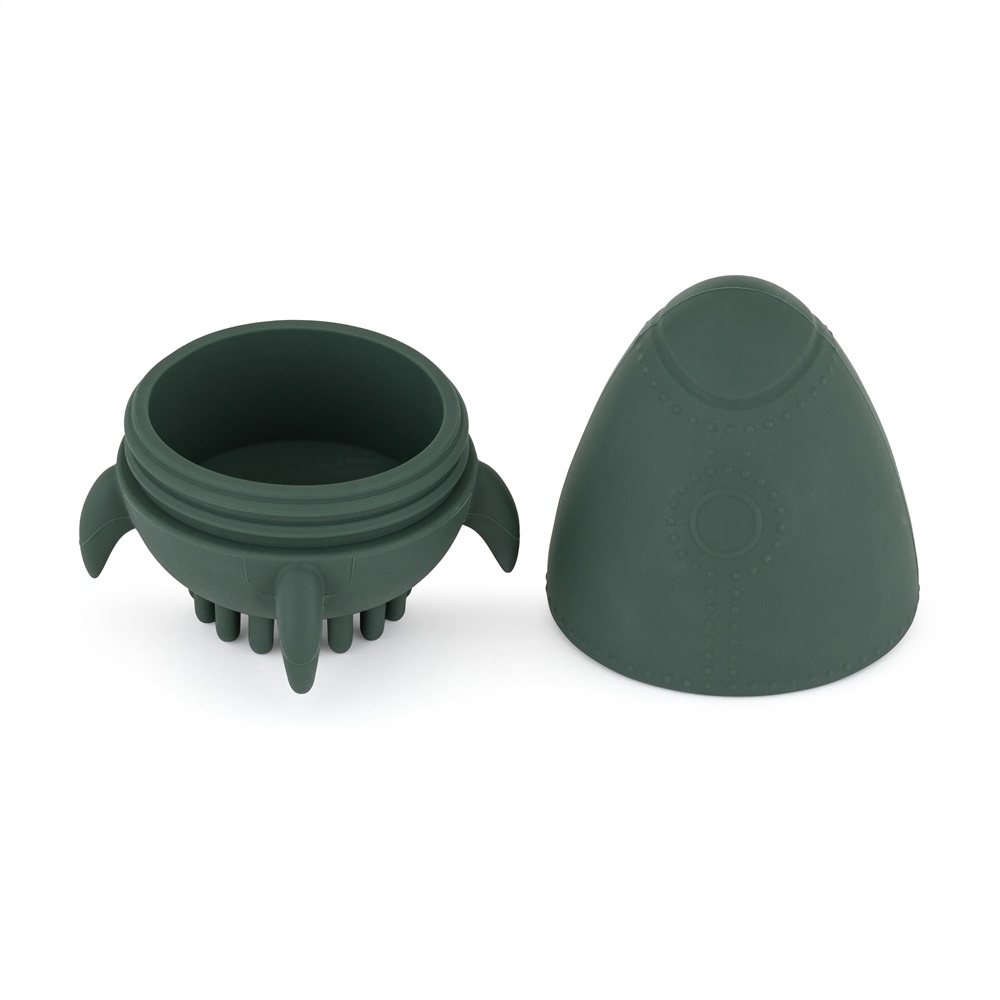 PETITE&MARS Szilikon vízi játék kefével Splashy Rocket Misty Green 6m+ termék 2. képe
