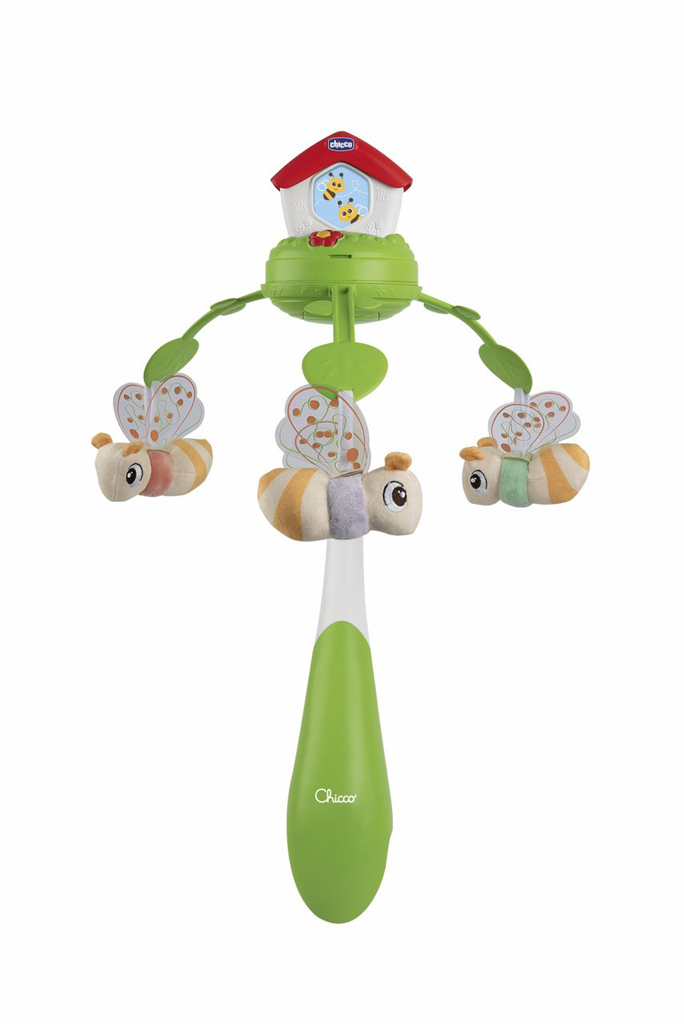 CHICCO Forgó játék kiságyra projektorral Bee Hive termék 2. képe