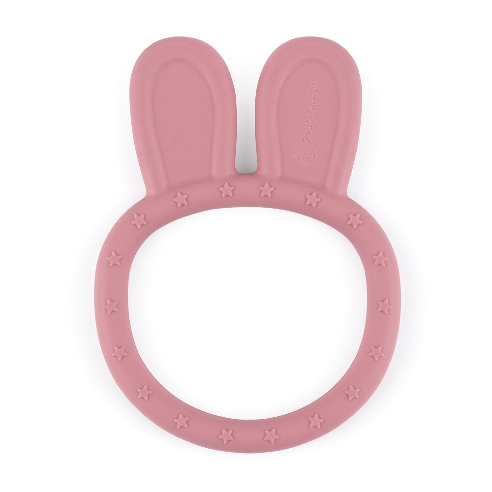 PETITE&MARS Szilikon rágóka Bunny Dusty Rose 0m+ termék 2. képe