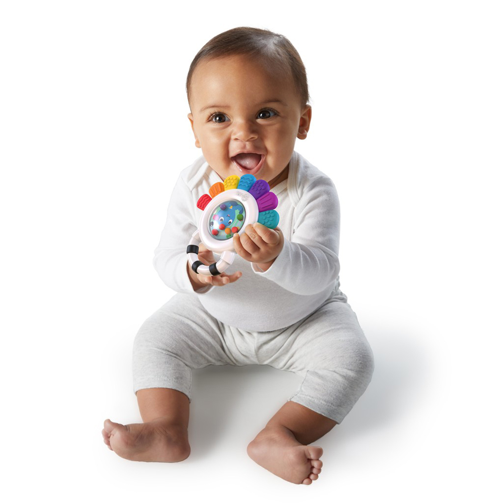 BABY EINSTEIN Szenzoros csörgő és rágóka BPA-mentes Outstanding Opus™ 3m+ termék 2. képe