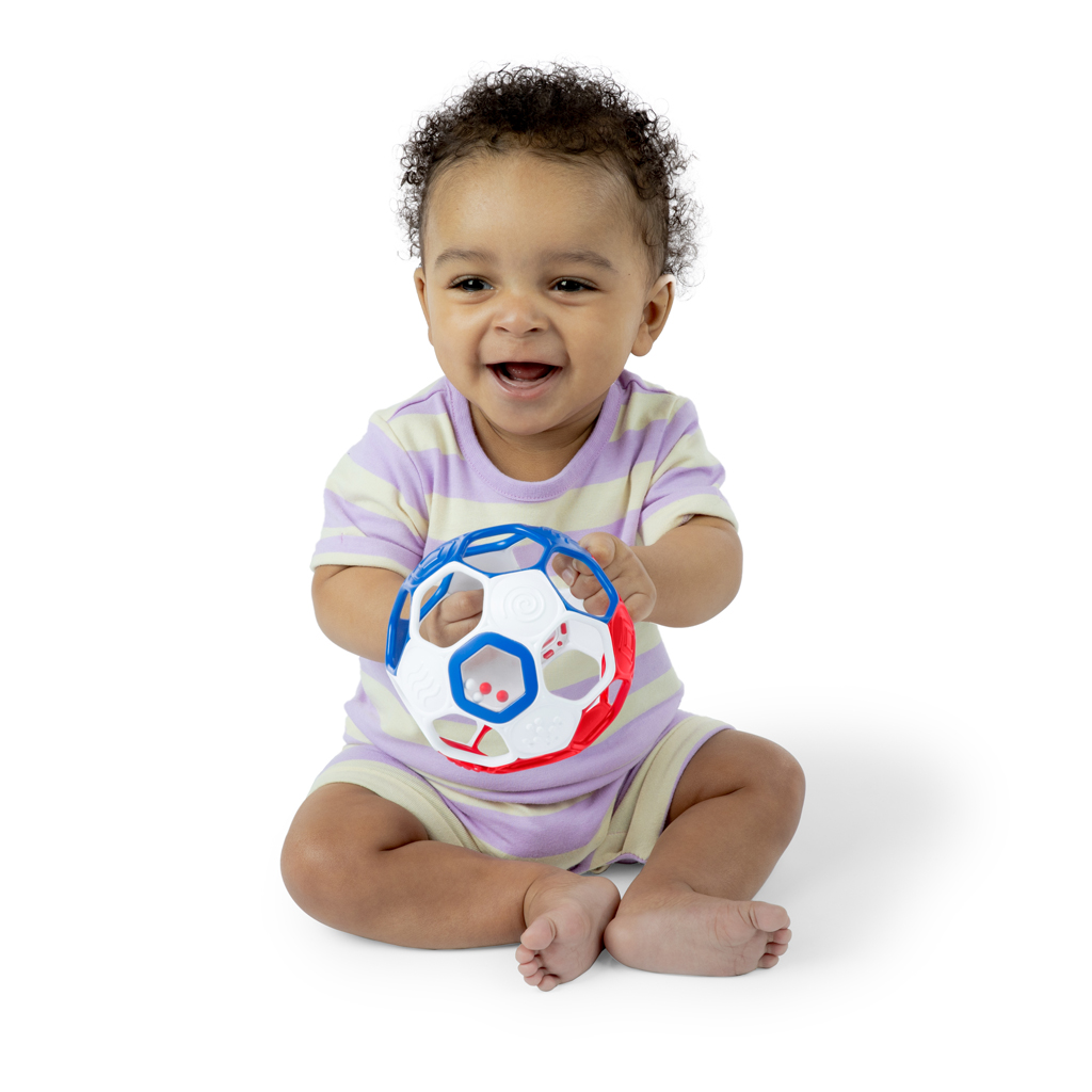OBALL Játék Oball RATTLE GOALS™ 10 cm Red, White & Blue  0hó++ termék 2. képe