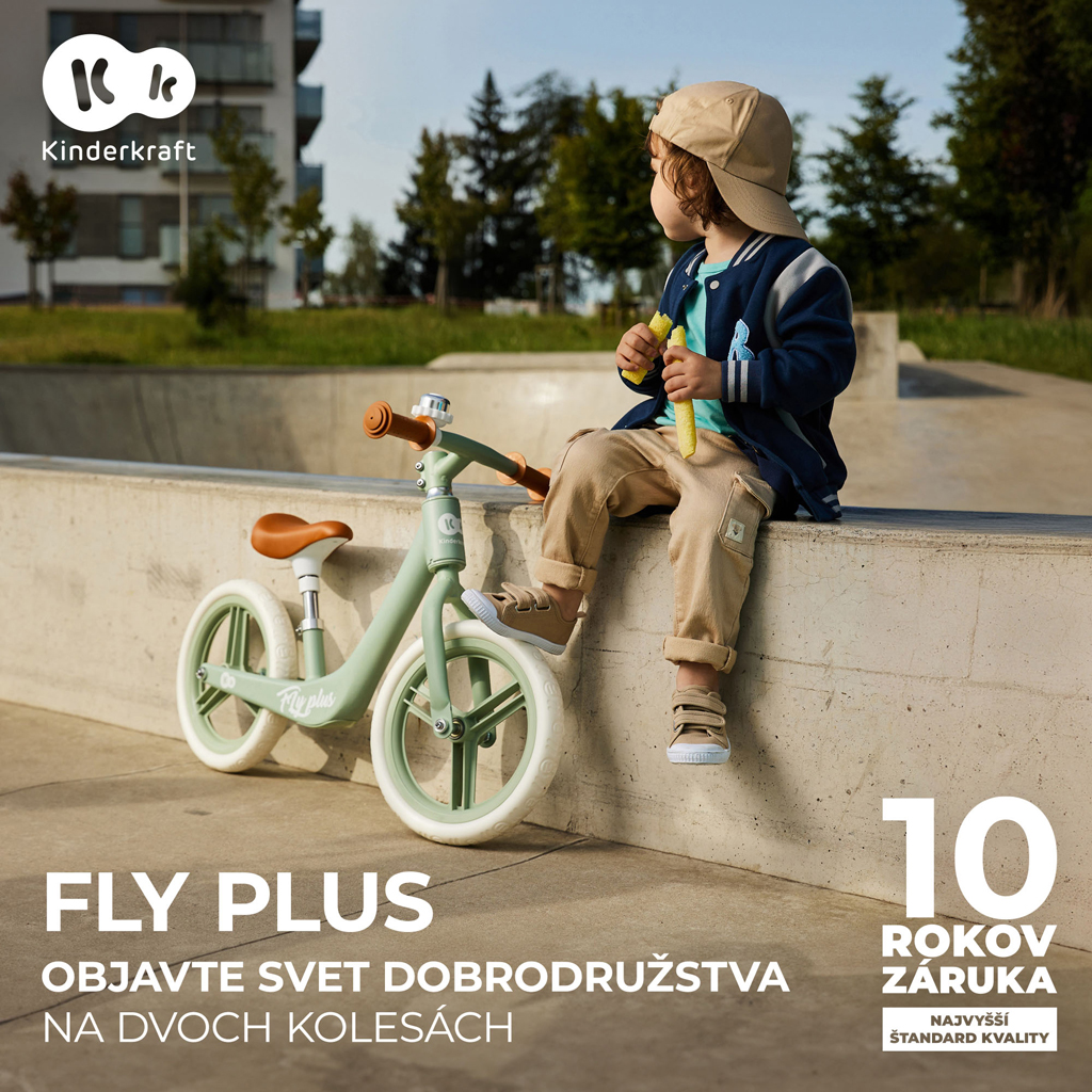 KINDERKRAFT Lökős jármű Fly Plus Powder pink termék 2. képe