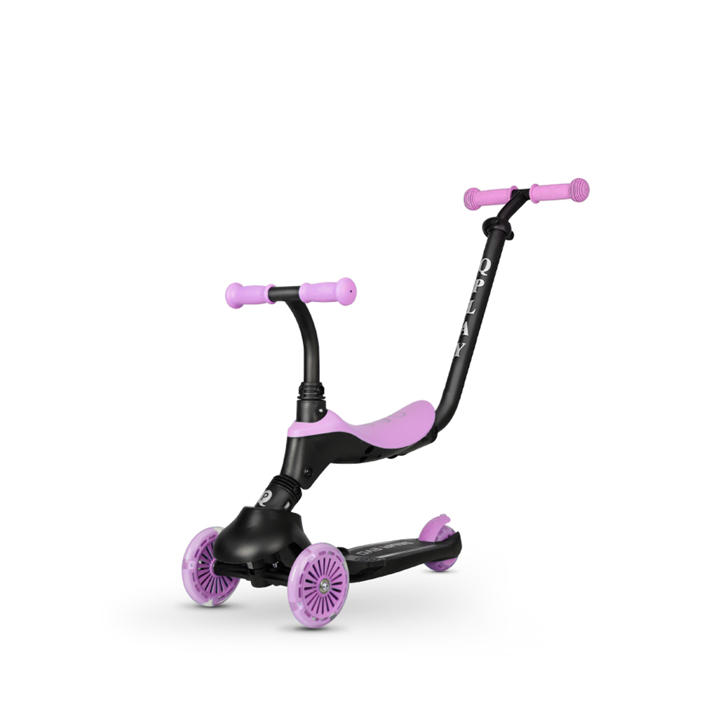 QPLAY Roller / futóbicikli Sema Evo LED fényekkel Lila, életkor 1 - 6 év, legfeljebb 50 kg termék 2. képe