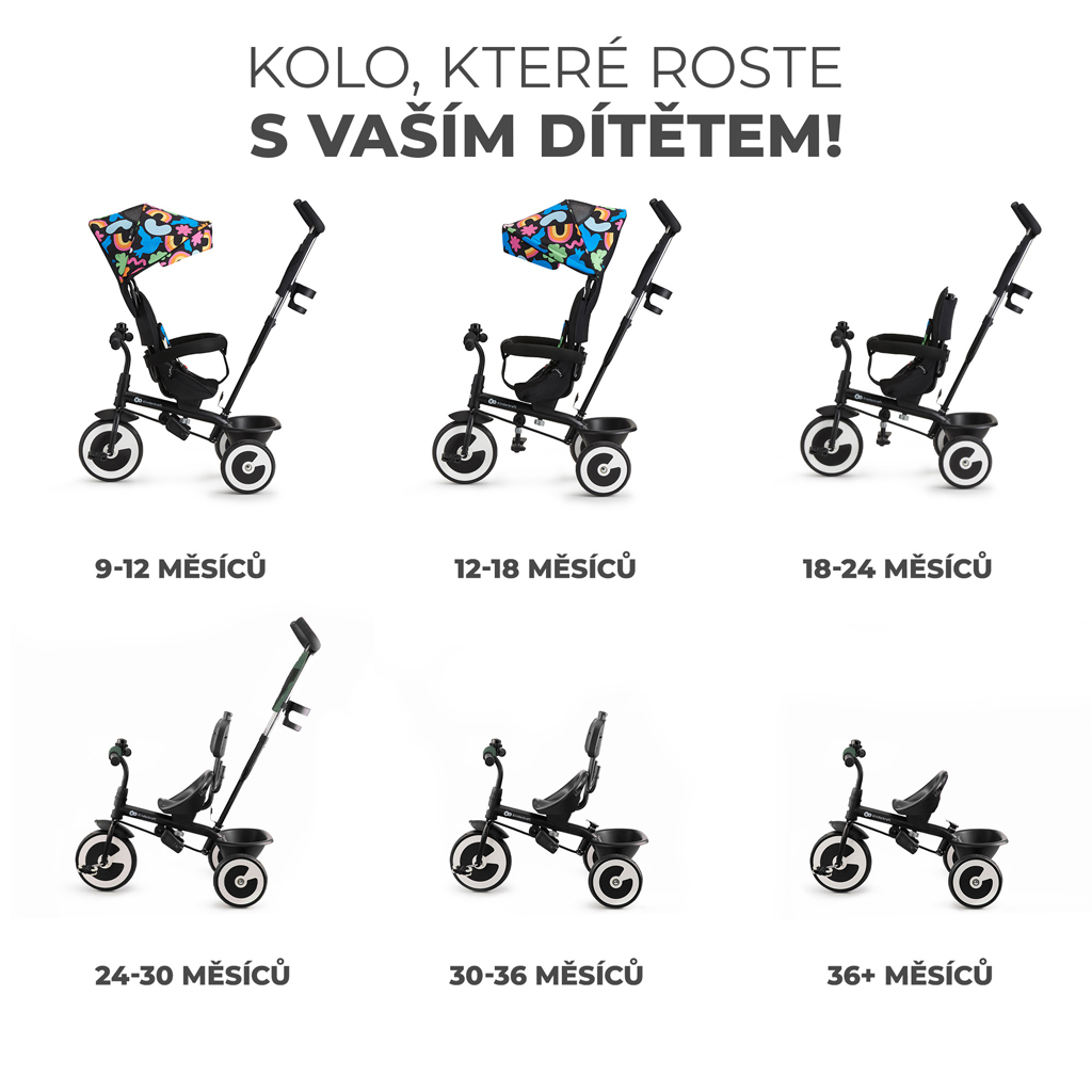 KINDERKRAFT Háromkerekű Aston Happy shapes termék 2. képe