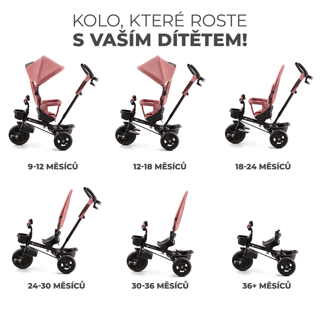 KINDERKRAFT Háromkerekű Aveo Rose pink termék 2. képe