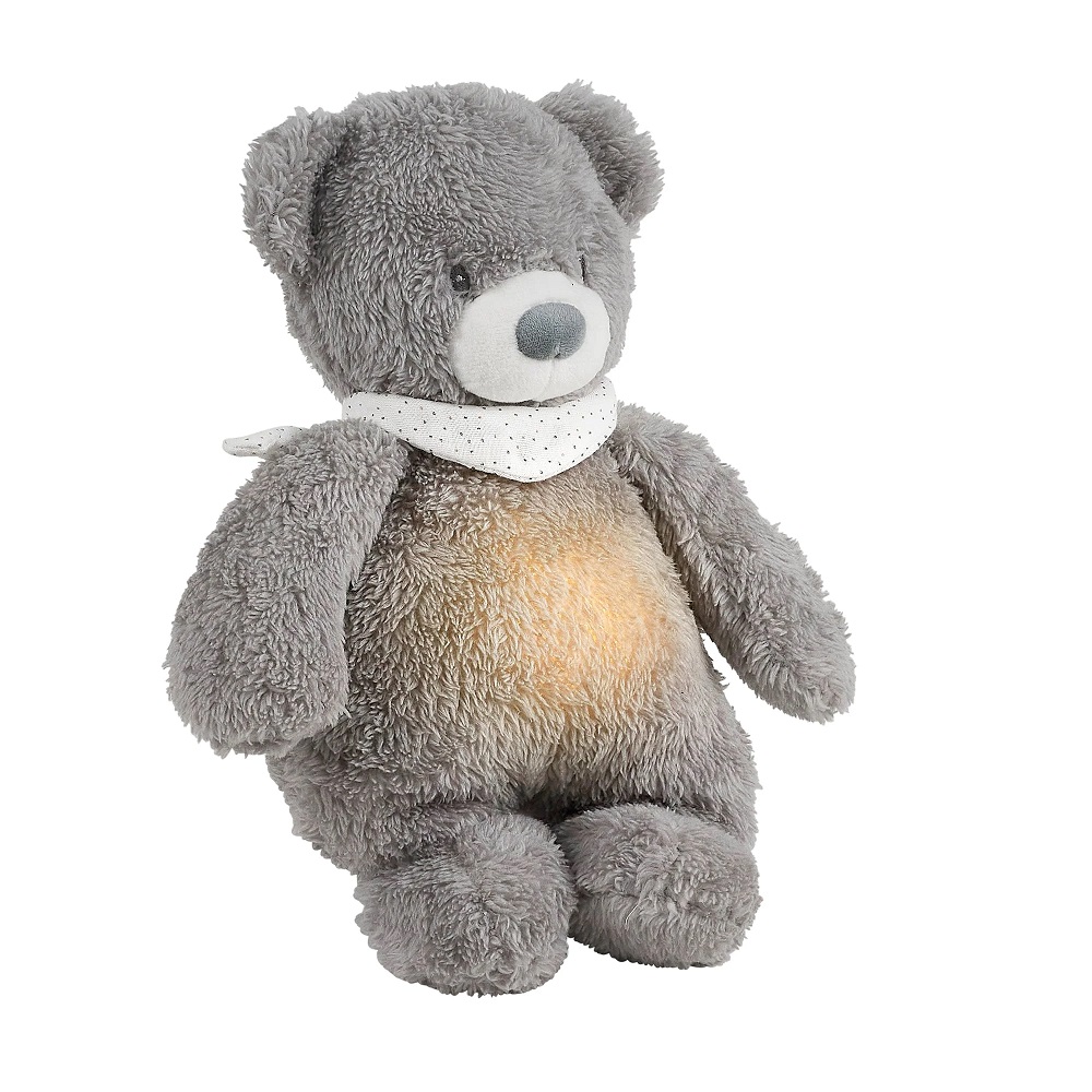 NATTOU Usínaček plüss zenélő fénykéssel és sírásérzékelővel 4 az 1-ben Sleepy Bear Grey 0m+ termék 2. képe