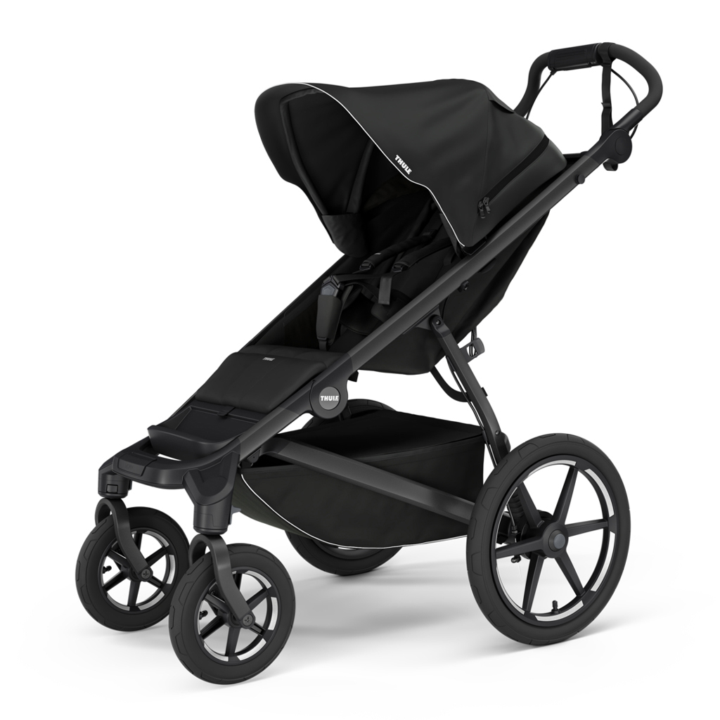 THULE SZETT 4 az 1-ben Urban Glide 4 Fekete babakocsi Maple Light Grey autósüléssel, Alfi alappal, adapterekkel termék 2. képe