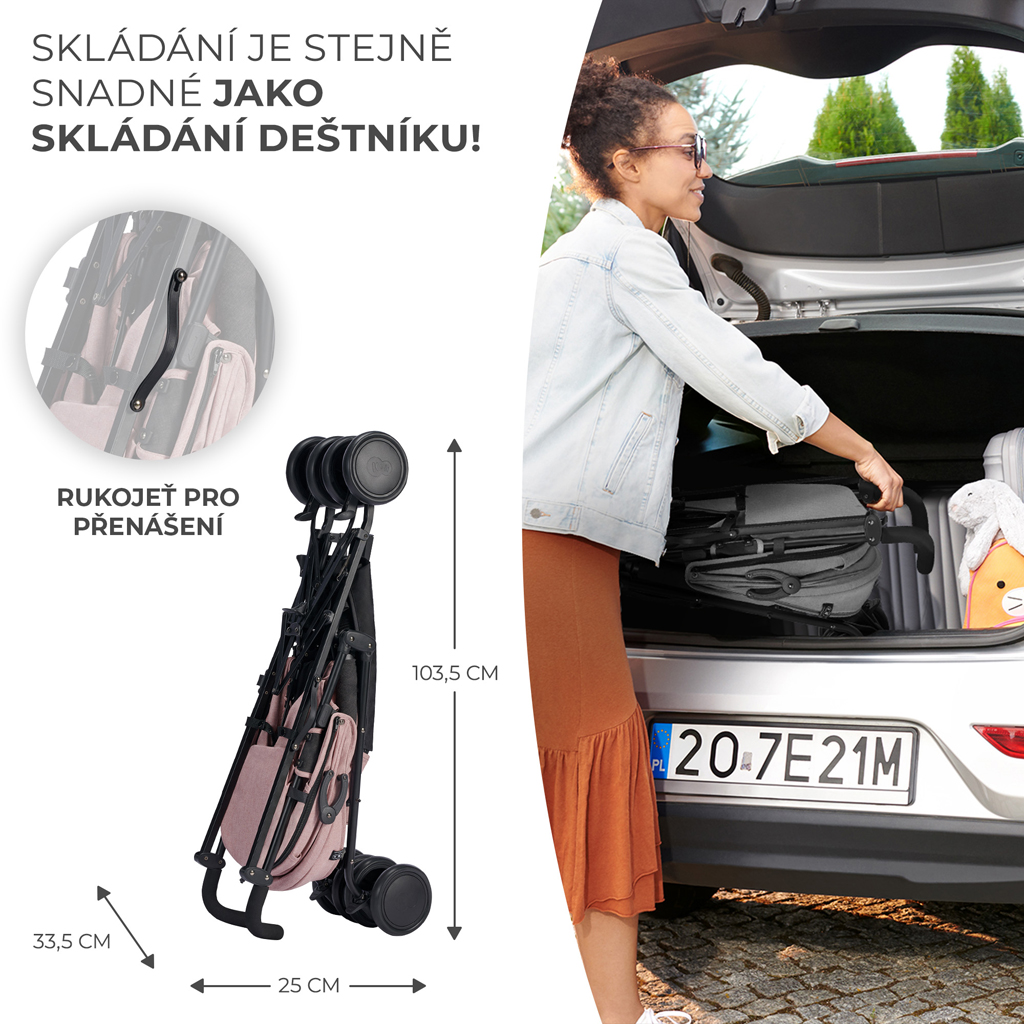 KINDERKRAFT Sport babakocsi Siesta Pink Princess termék 2. képe