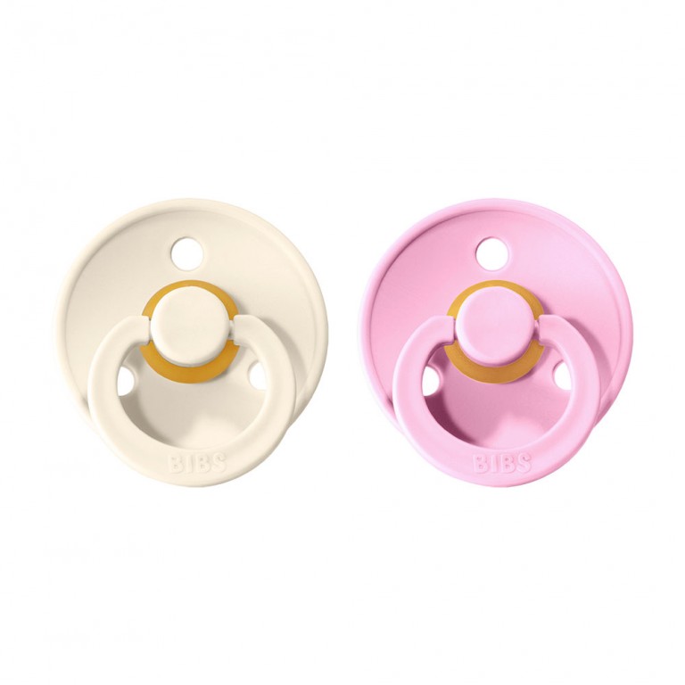 BIBS Colour cumlíky z prírodného kaučuku 2 ks veľ. 3 Ivory / Baby Pink