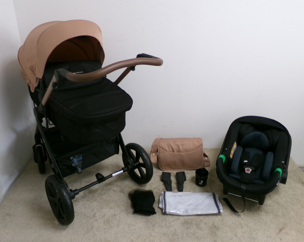 KINDERKRAFT Kočárek kombinovaný Moov 2 3v1 Sand Beige - pěnová kola