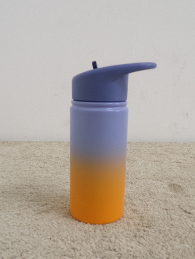 SKIP HOP Láhev s brčkem nerezová Wander - ombré blue, 450ml