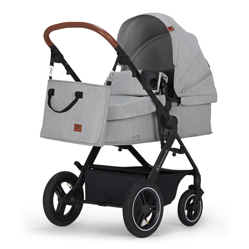 Obrázok KINDERKRAFT Kočík kombinovaný B-tour Lite 3v1 Light Grey 2020