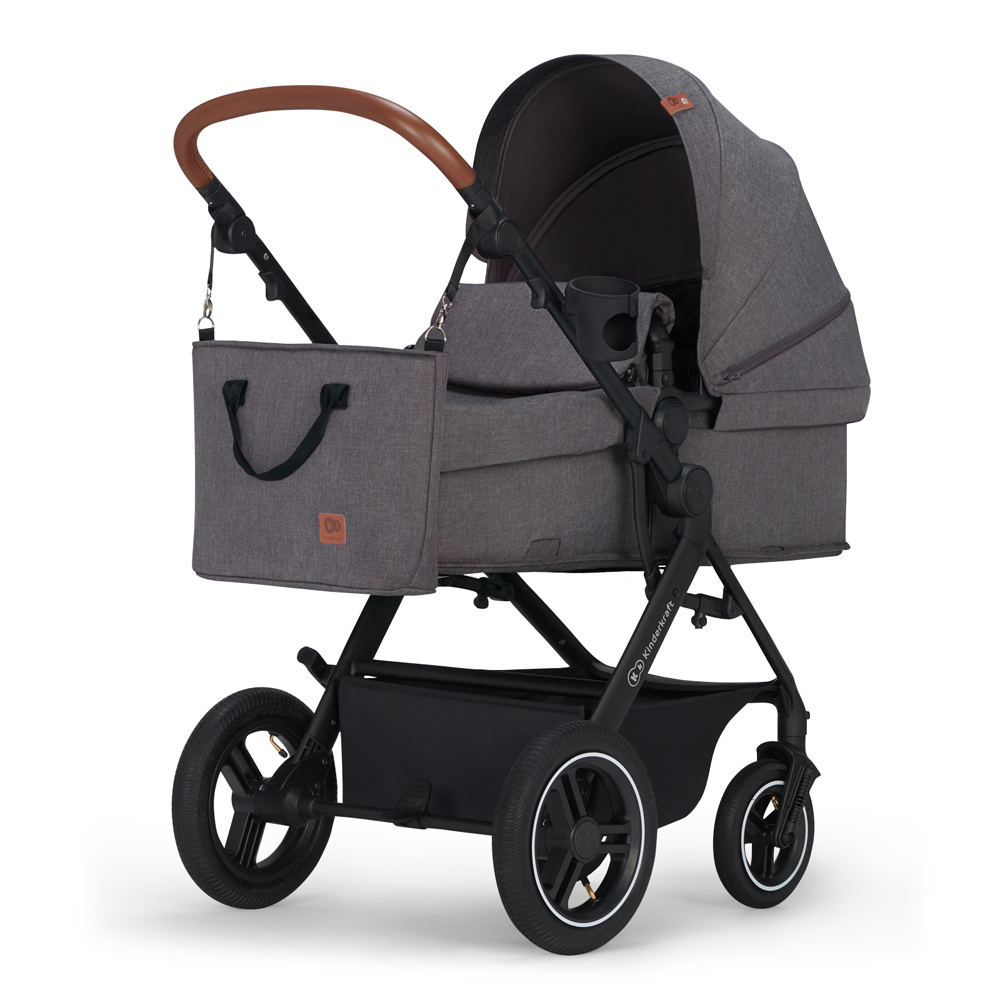 Obrázok KINDERKRAFT Kočík kombinovaný B-tour Lite 3v1 Dark Grey 2020