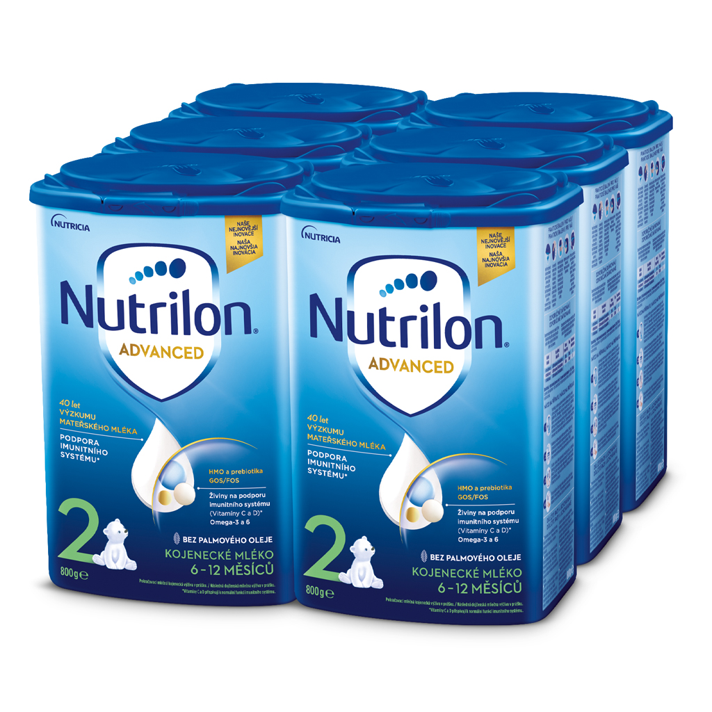 EXP: 30.05.2024 NUTRILON Mléko pokračovací kojenecké 2 Advanced od uk. 6. měsíce 6x 800 g