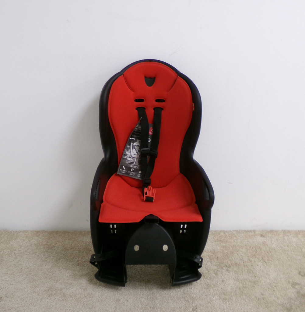 HAMAX Cyklosedačka s uzamykatelnym zámkem Kiss black/red
