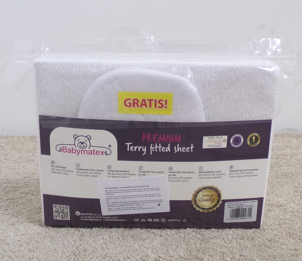BABYMATEX Prostěradlo froté 60x120 cm bílé