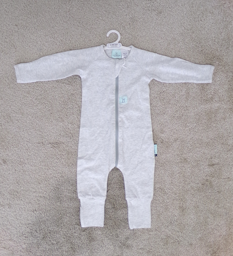 ERGOPOUCH Overal na spaní organická bavlna Layers Grey Marle 3-6 m, max. 8 kg, 0,2 tog