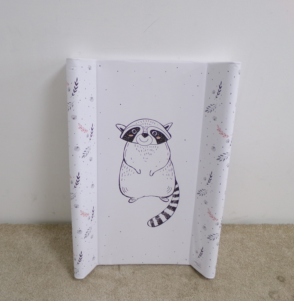 CEBA Podložka přebalovací 2-hranná s pevnou deskou (50x70) Comfort Raccoon