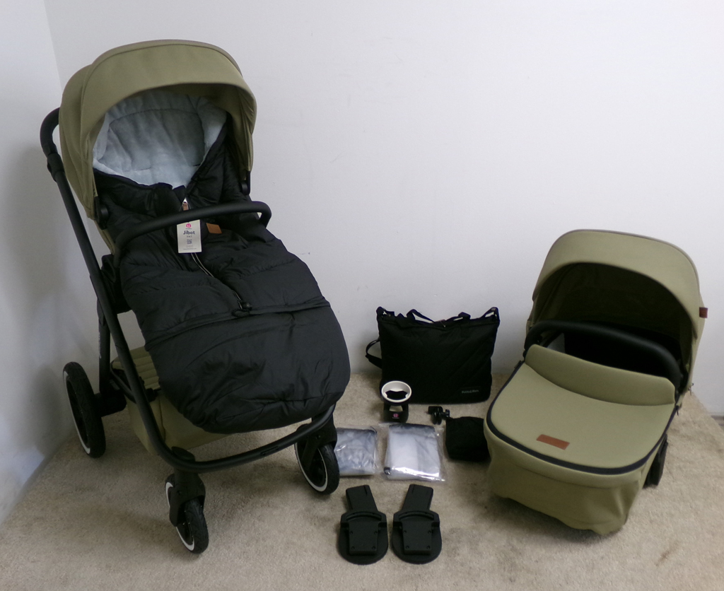 PETITE&MARS Kočárek kombinovaný ICON 2v1 Mossy Green XXL AIR