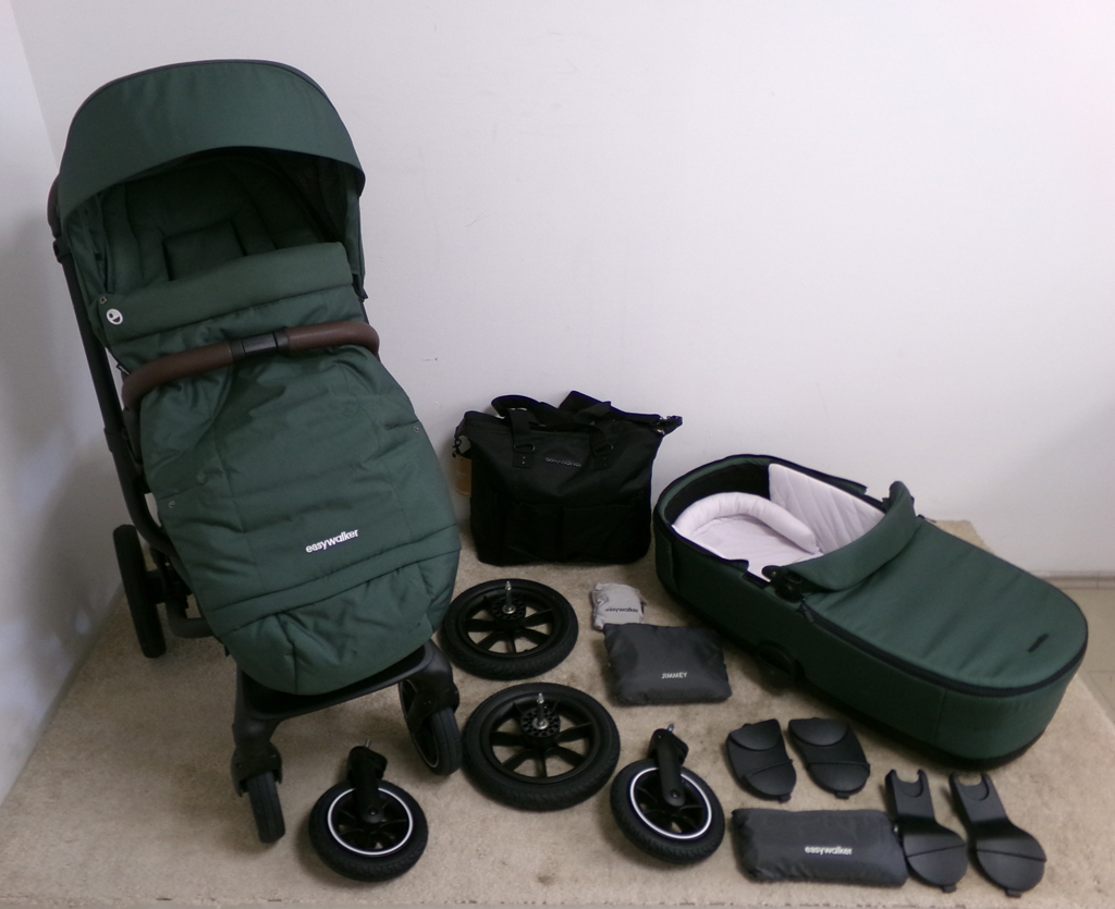 EASYWALKER Kočárek kombinovaný Jimmey Pine Green XXL AIR + RWS