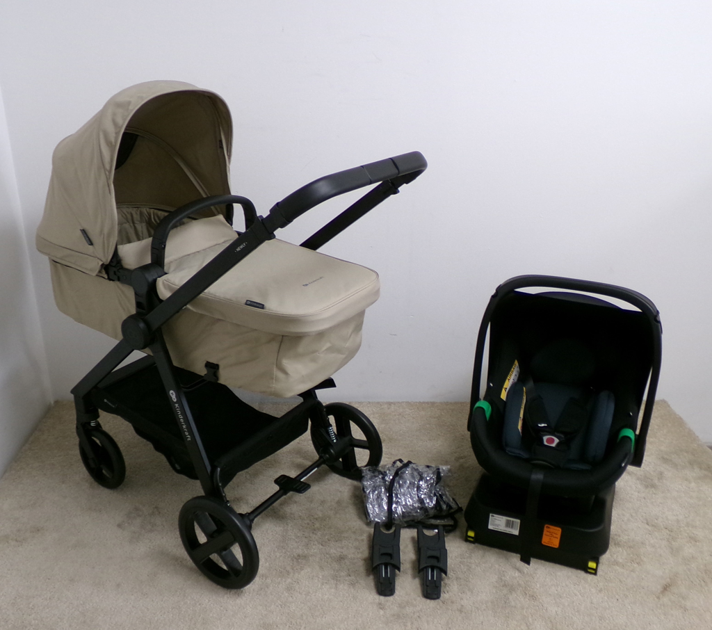 KINDERKRAFT Kočárek kombinovaný 4v1 Newly Classic Beige + Mink PRO