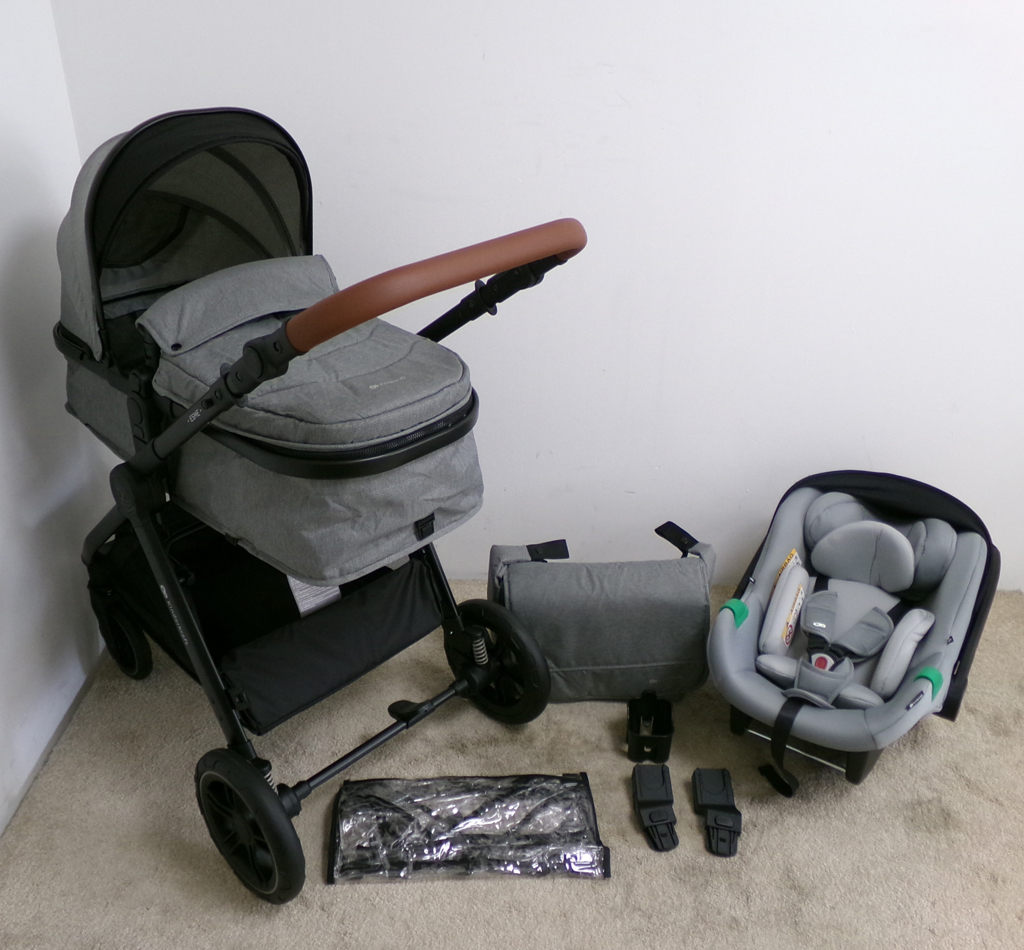 KINDERKRAFT Kočárek kombinovaný 3v1 Esme Moonlight Grey