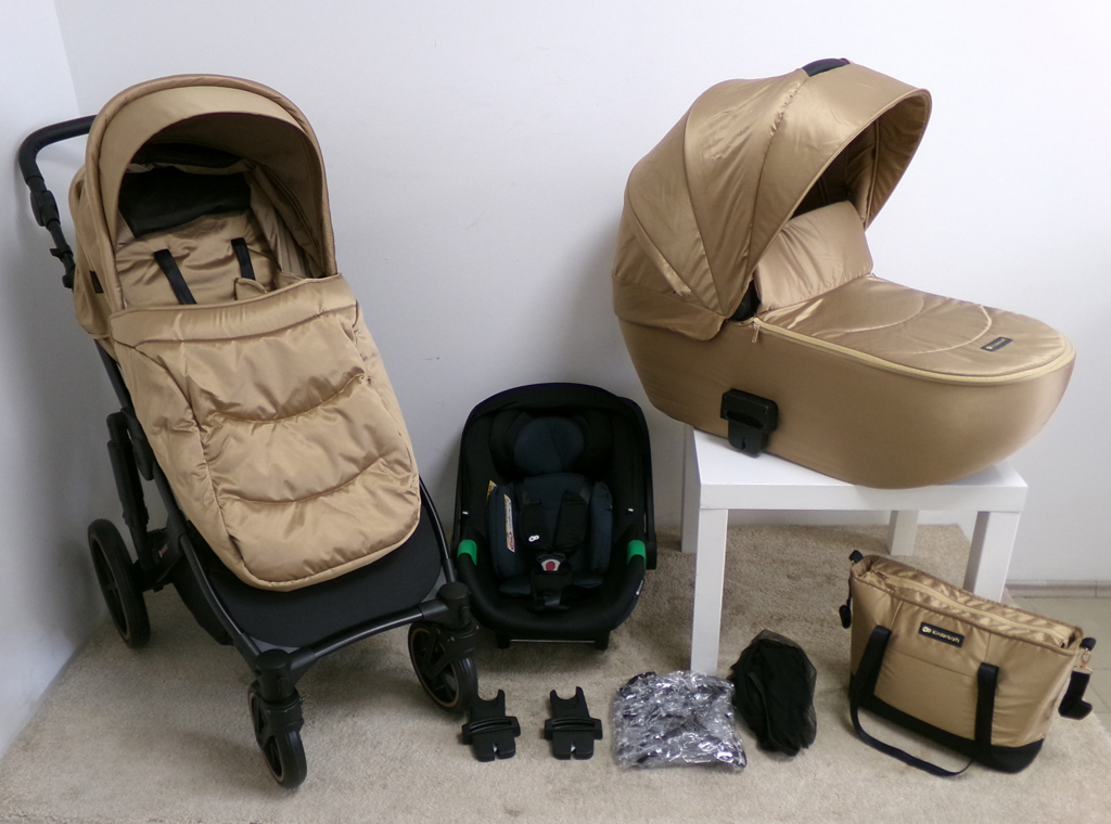 KINDERKRAFT SELECT Kočárek kombinovaný 3v1 Prime 2 Sandrose Beige, Premium