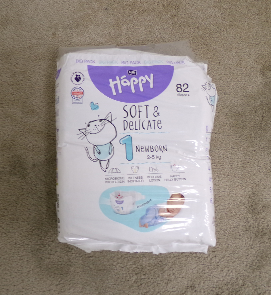 BELLA HAPPY BABY Pleny jednorázové New Born 2-5 kg Big Pack 82 ks