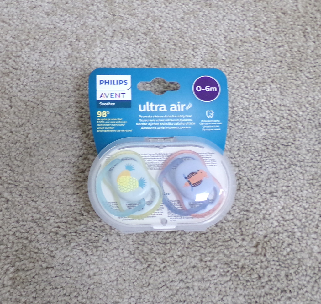 Philips AVENT Šidítko Ultra air Obrázek 0-6m chlapec (papoušek), 2 ks