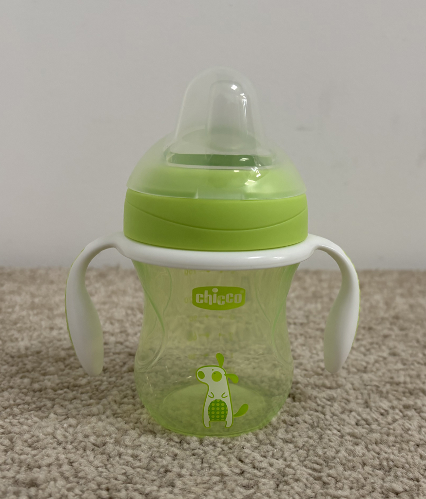 CHICCO Hrneček učící Transition s držadly 200 ml zelený 4m+