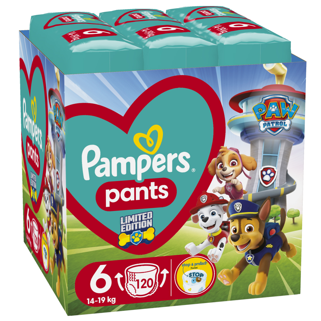 PAMPERS Plienky nohavičkové Active Baby Pants Paw Patrol veľ. 6 (1419