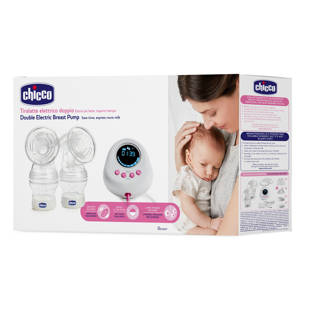 CHICCO Elektromos dupla rózsaszín anyatejfejő termék 2. képe