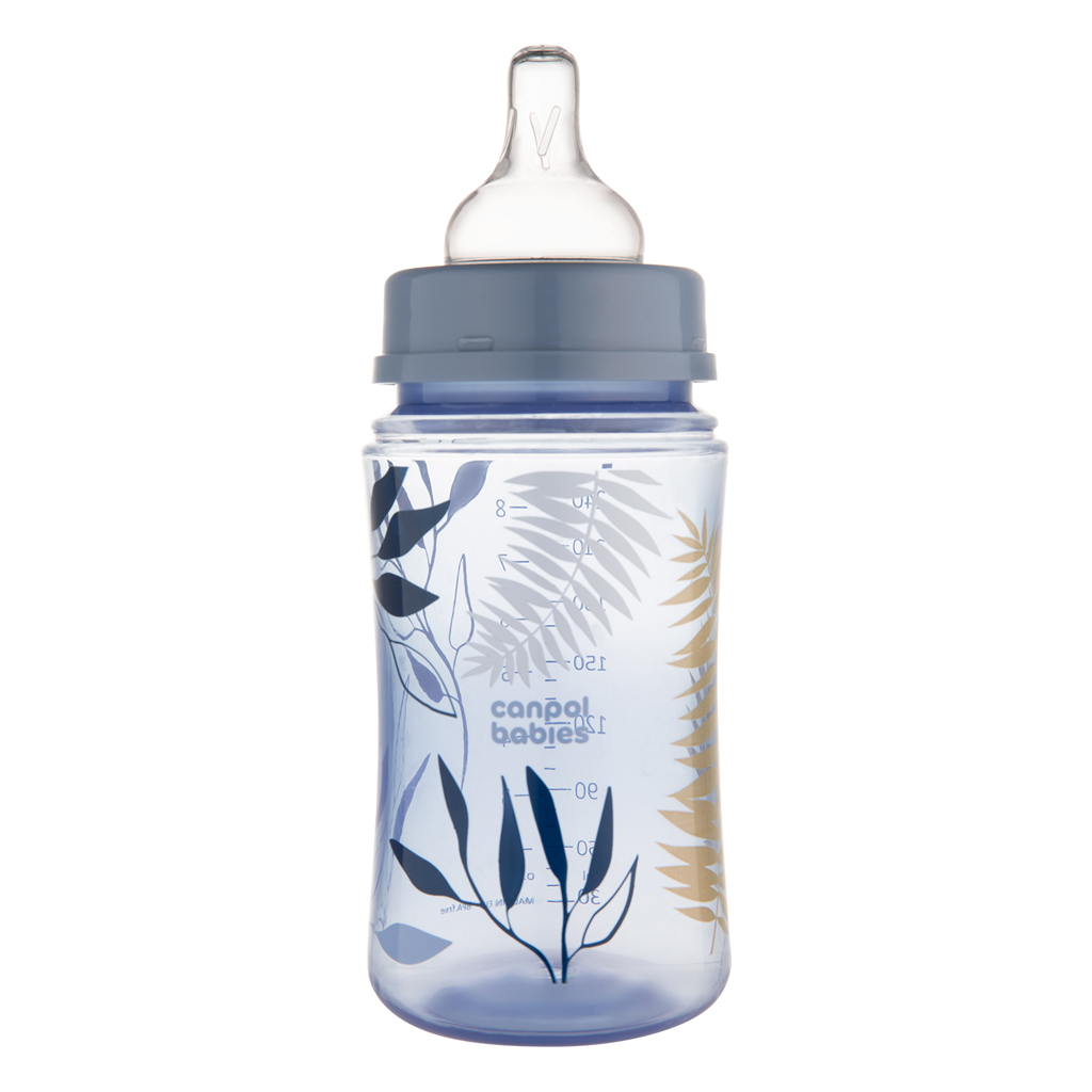CANPOL BABIES EasyStart Gold antikolikus cumisüveg 240 ml kék termék 2. képe