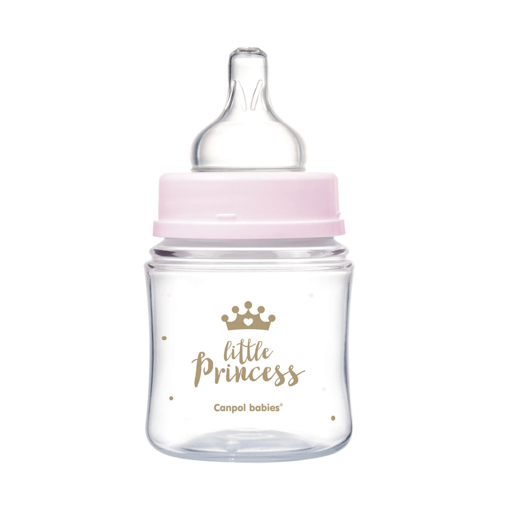CANPOL BABIES Royal Baby széles nyakú cumisüveg 120 ml rózsaszín termék 2. képe