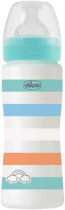 CHICCO Well-being szilikon cumisüveg 330 ml fiú termék 2. képe
