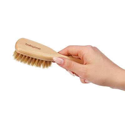 BABYONO Hajkefe természetes sörtékkel közepes 0m+ termék 2. képe