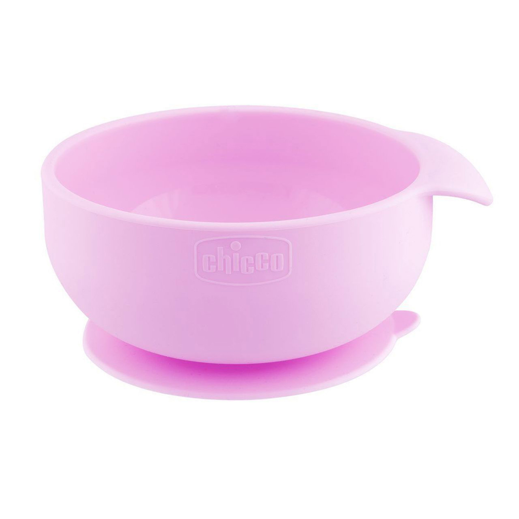 CHICCO Szilikon étkezőszett - pink, 6h+ termék 2. képe