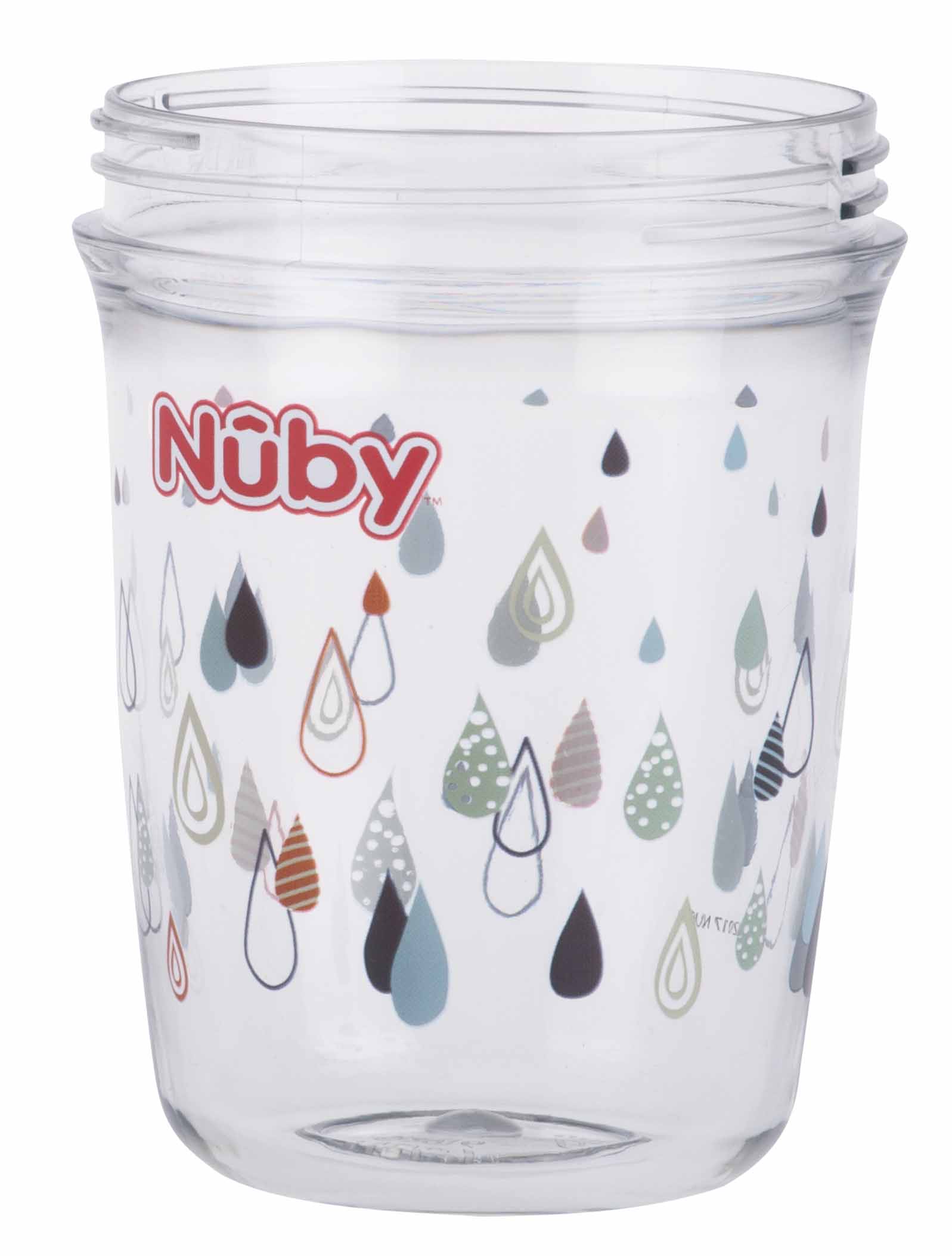 NUBY Tritan csöpögésmentes 360°-os pohár fogantyúkkal, 6 hónapos kortól világosszürke termék 2. képe