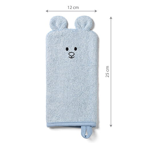 BABYONO Bambusz mosókendő - kék 25x12 cm termék 2. képe