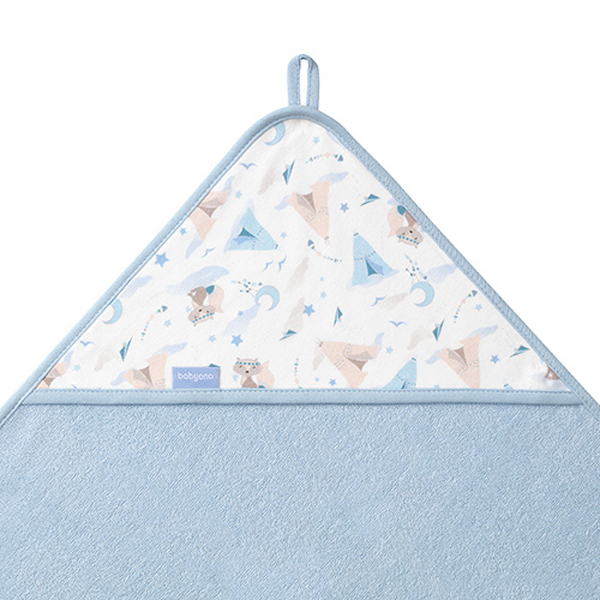BABYONO Törölköző kapucnival frottír kék 100x100 cm termék 2. képe