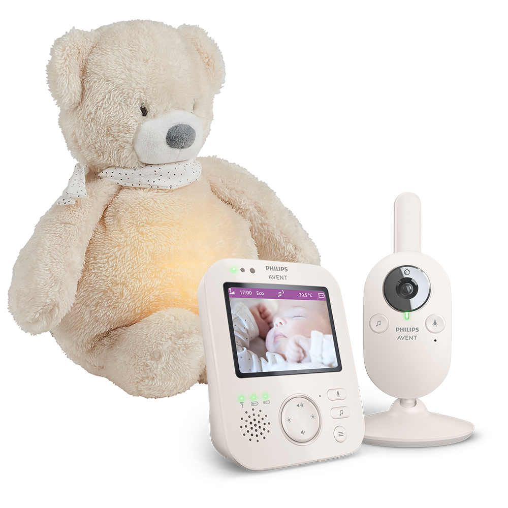 Philips AVENT Bébiőr videó SCD891/26+NATTOU 4 az 1-ben altató medve Sleepy Bear Beige 0m+ termék 2. képe