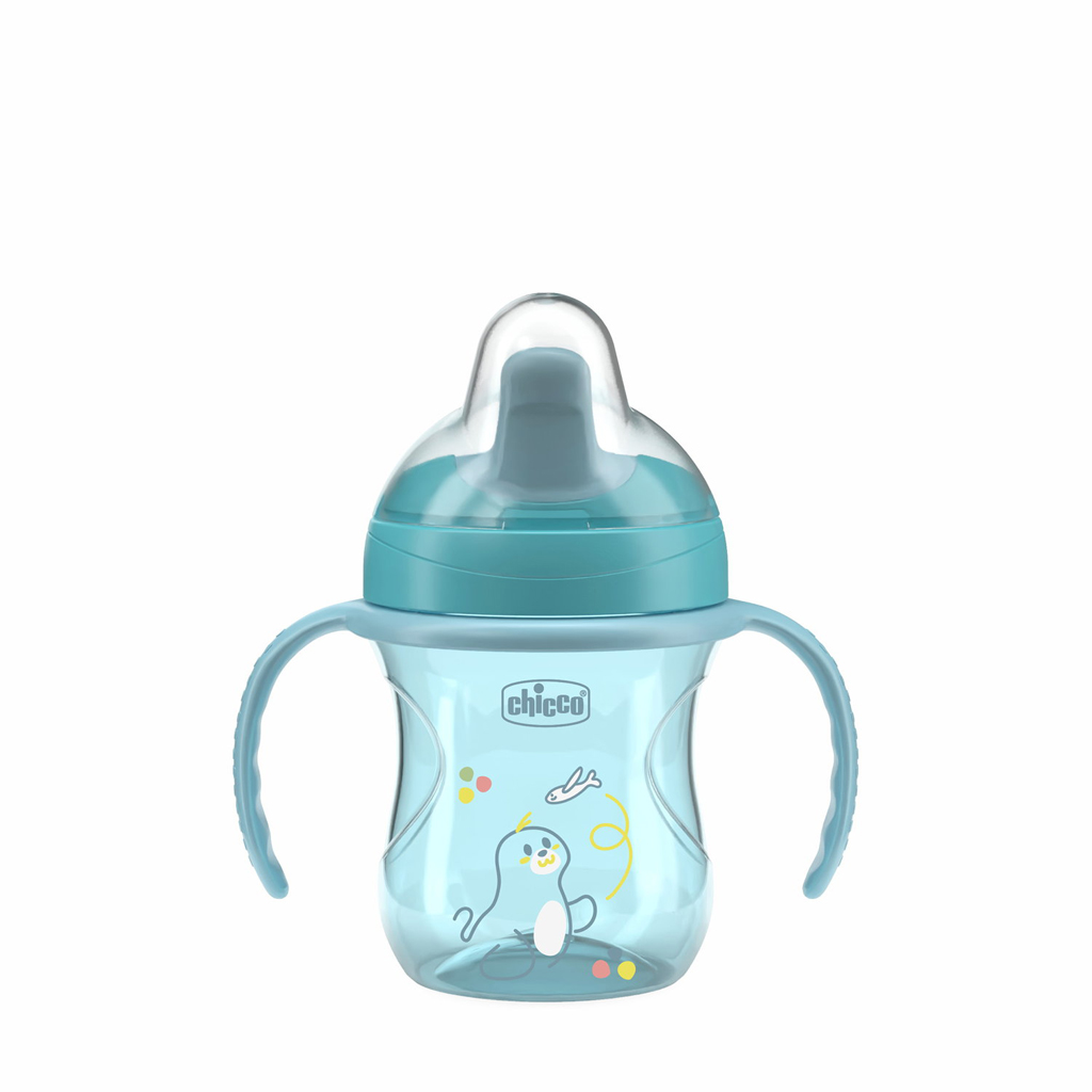 CHICCO Tréning pohár fogantyúkkal, teal, 6 hónapos kortól termék 2. képe