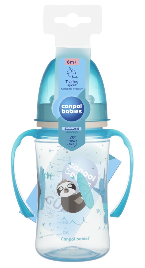 CANPOL BABIES Tréningpohár Exotic Animals 240 ml kék termék 2. képe