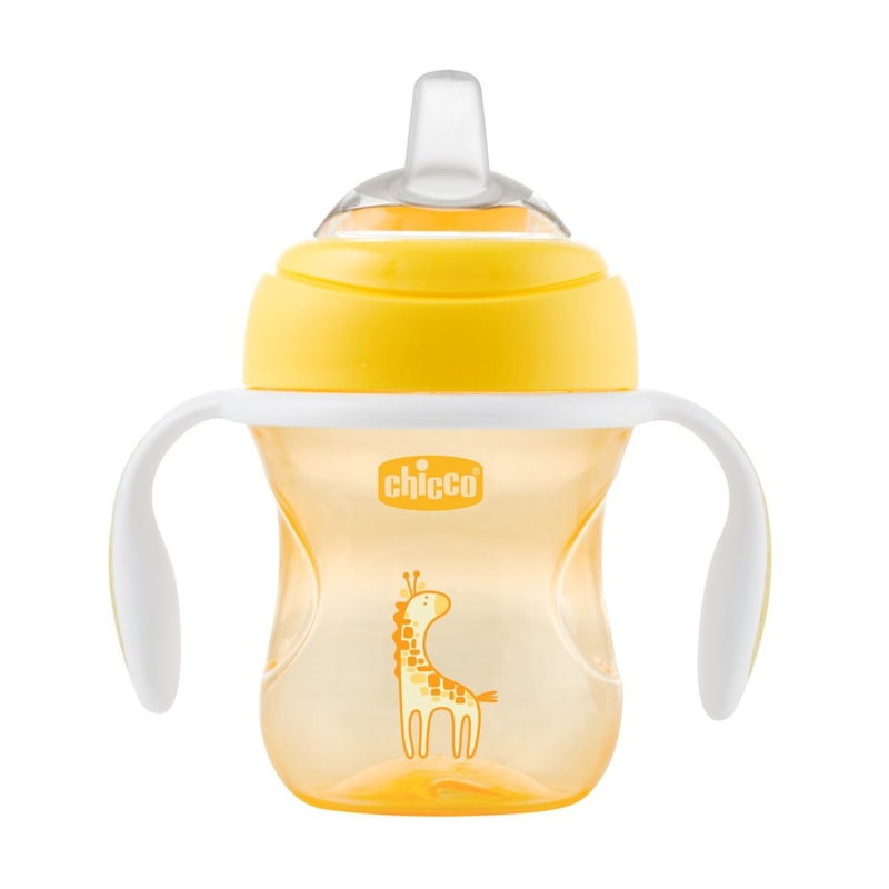 CHICCO Tanuló pohár Transition fogantyúkkal 200 ml sárga 4h+ termék 2. képe