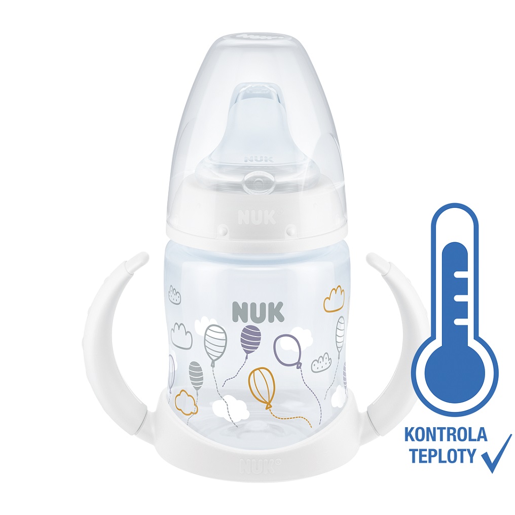 NUK FC tanuló cumisüveg hőmérséklet ellenőrzéssel 150 ml fehér termék 2. képe