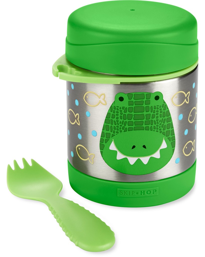 SKIP HOP Zoo Ételtermosz kanál/villával Krokodil 325 ml, 3év+ termék 2. képe