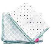 MOTHERHOOD Povlečení bavlněné mušelínové do postýlky Pro-Washed Mint Boats 2-dílné MOTHERHOOD Povlečení bavlněné mušelínové do postýlky Pro-Washed Mint Boats 2-dílné