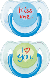 AVENT Šidítko s textem „I love you“, 2 ks (6 – 18 m) – kluk AVENT Šidítko s textem „I love you“, 2 ks (6 – 18 m) – kluk